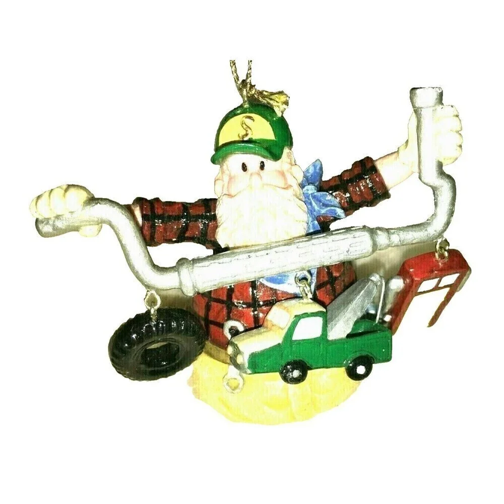 Tow Truck Mechanic Christmas Ornament, Quality Resin,, Rare VTG Collectible